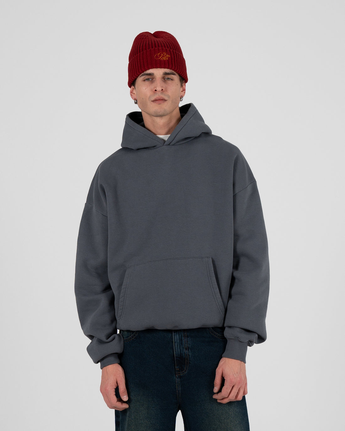 Oversized Hoodie Grey (Stone Washed)
