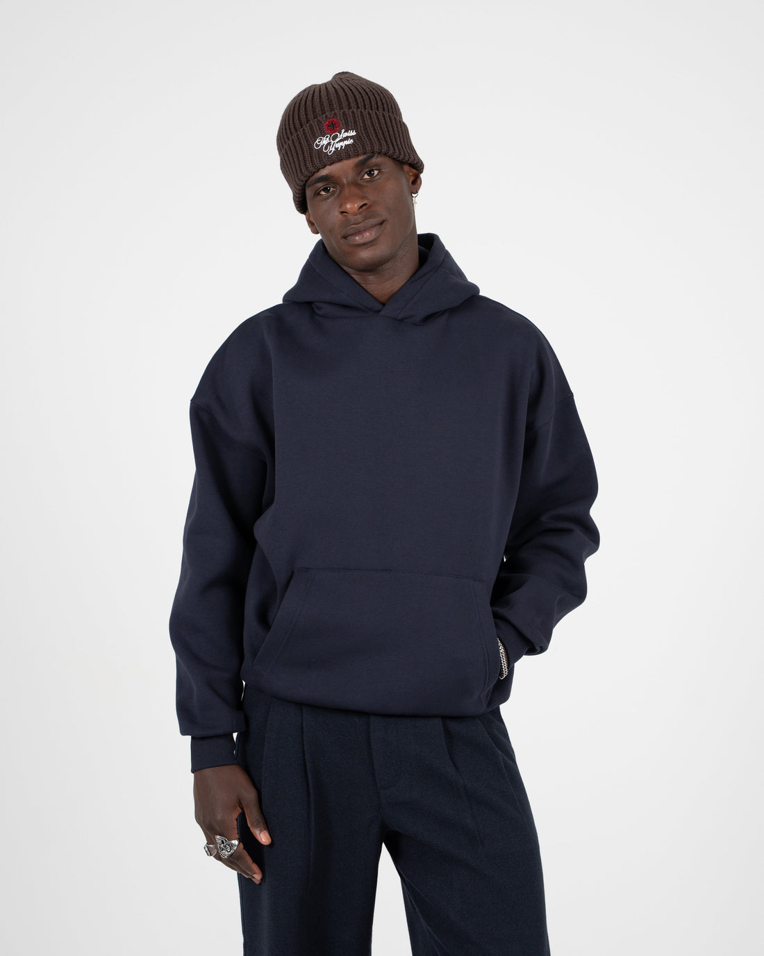 PROHIBITED X STRELLSON: The Swiss Yuppie Hoodie Navy