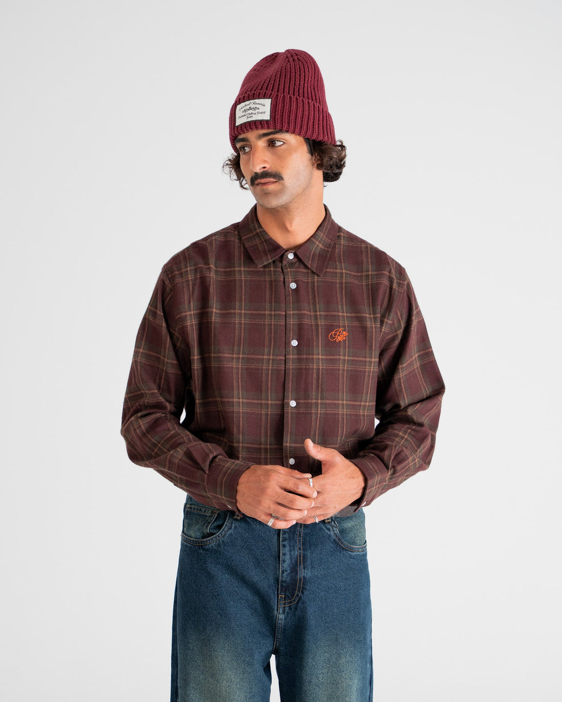 Timber Flannel Shirt Bordeaux